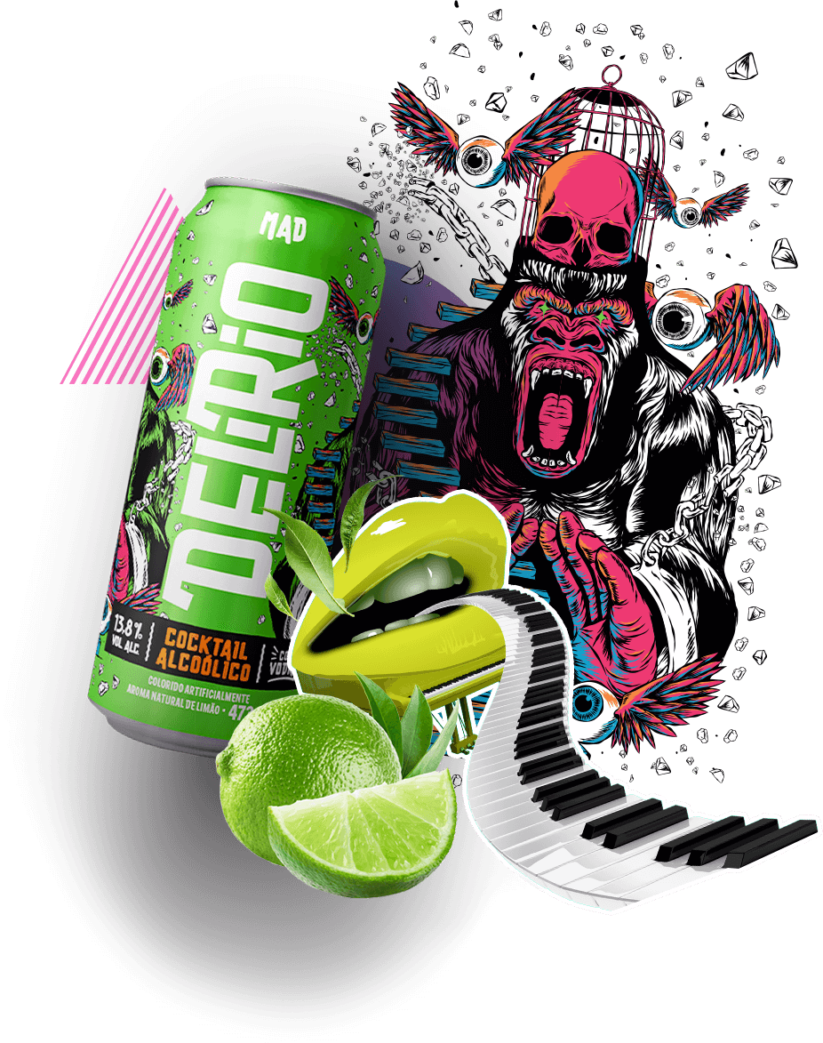 Vodka Delírio sabor Mad - Mix de limão